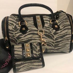 Betsey Johnson Animal Print Handbag w/ Wallet